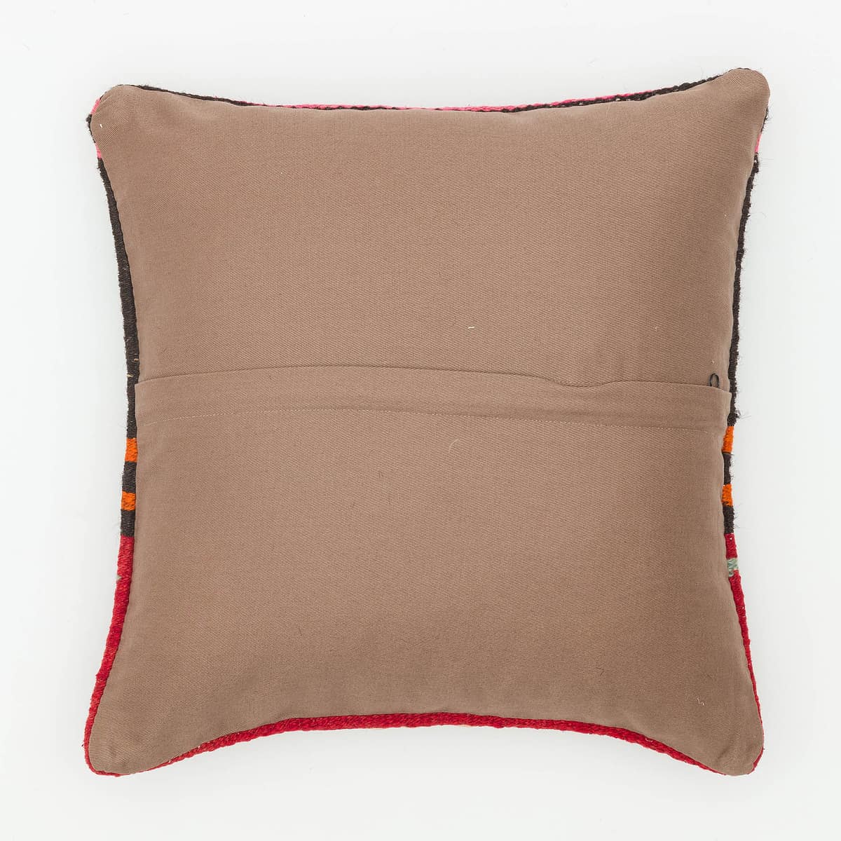 Hand-Woven Pillowcase — detail view 2, kilim vintage rug