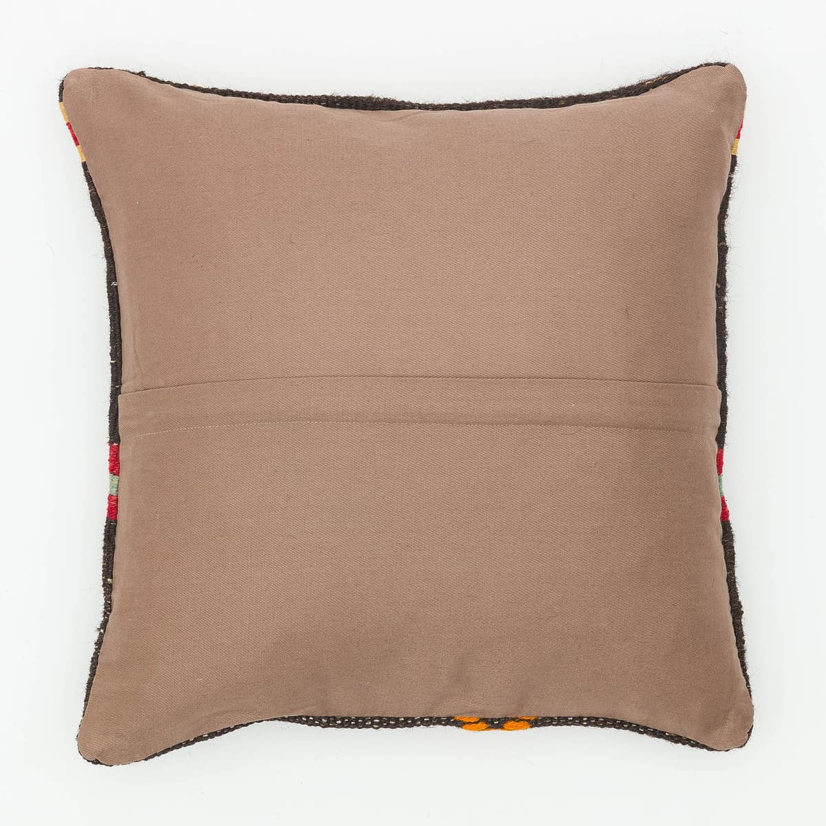 Hand-Woven Pillowcase — detail view 2, kilim vintage rug