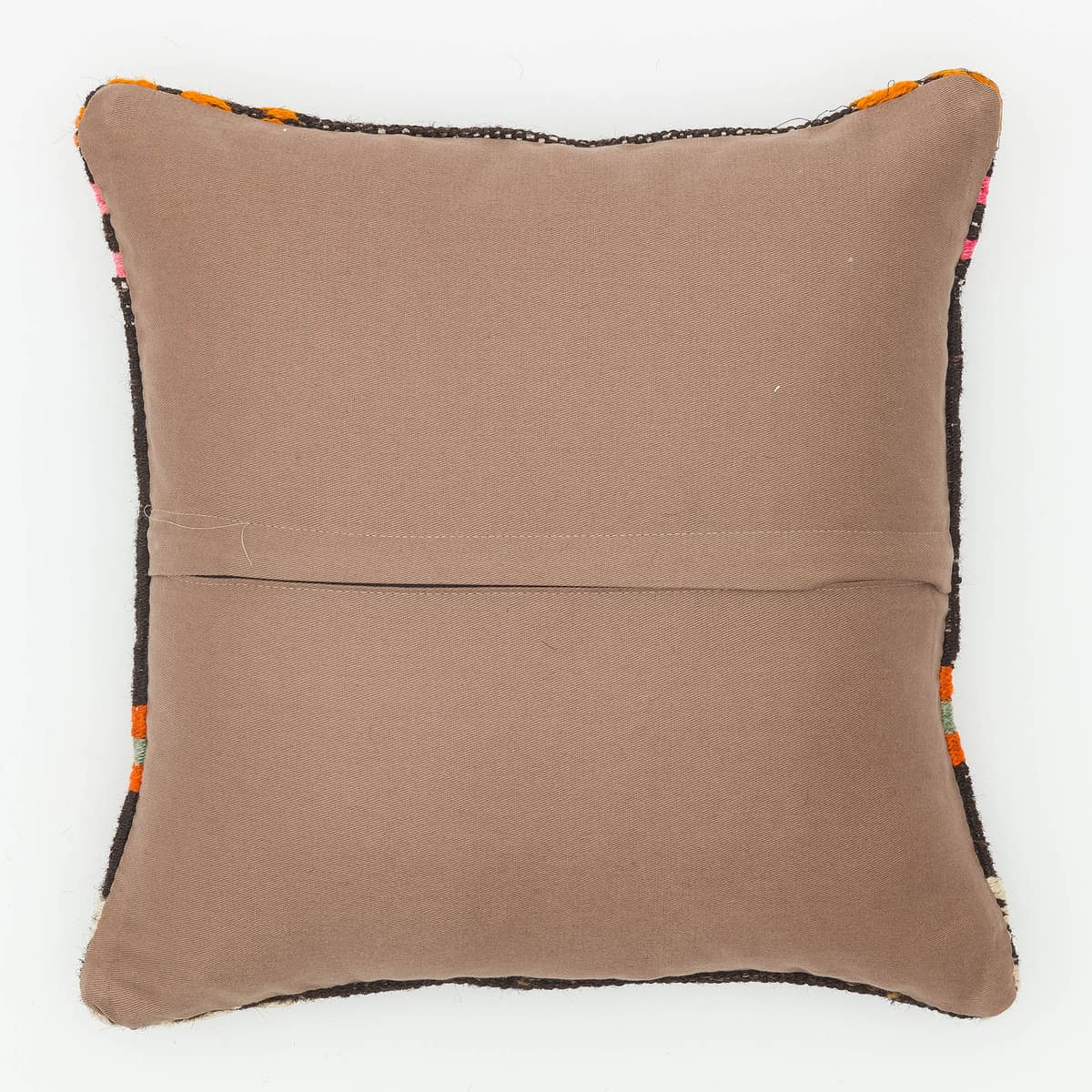 Hand-Woven Pillowcase — detail view 2, kilim vintage rug