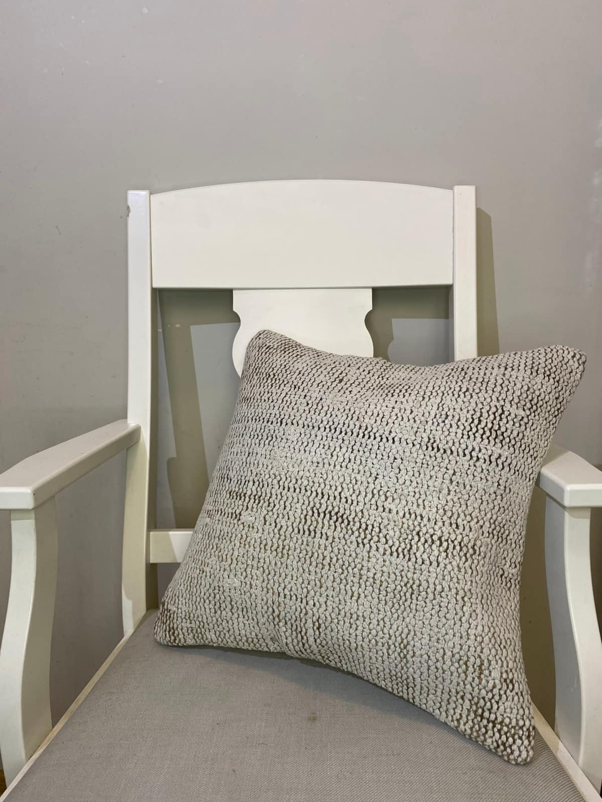 Hand-Woven Pillowcase, vintage rug, Kilim, hand-knotted wool & cotton, size 45 × 45 cm, from Milas
