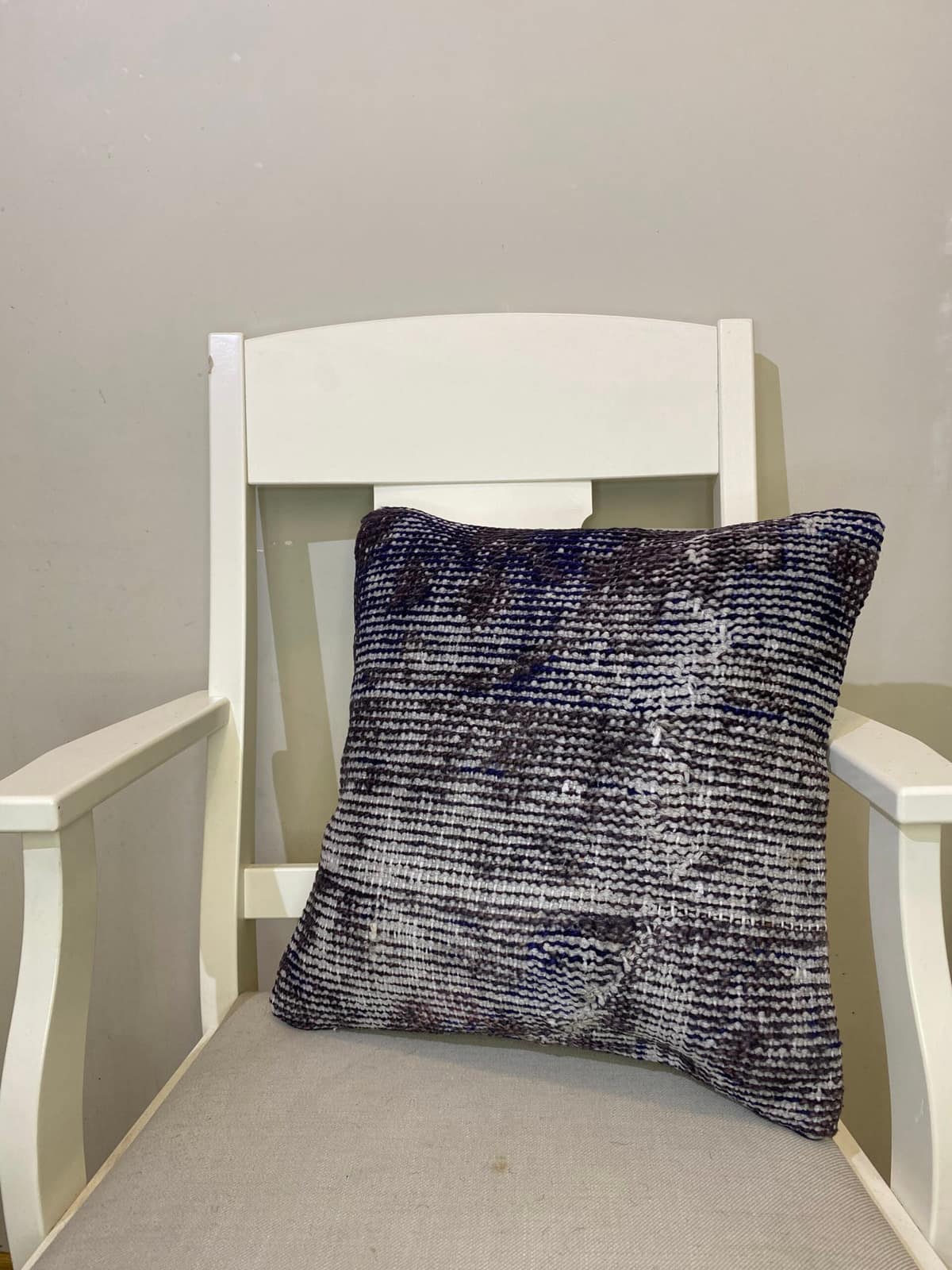 Hand-Woven Pillowcase, vintage rug, Kilim, hand-knotted wool & cotton, size 45 × 45 cm, from Yahyalı