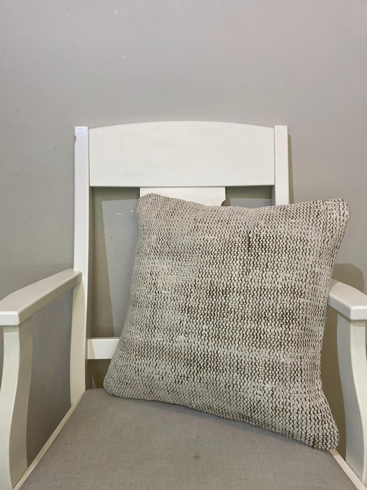 Handwoven Pillowcase, vintage rug, Kilim, hand-knotted wool & cotton, size 45 × 45 cm, from Hereke
