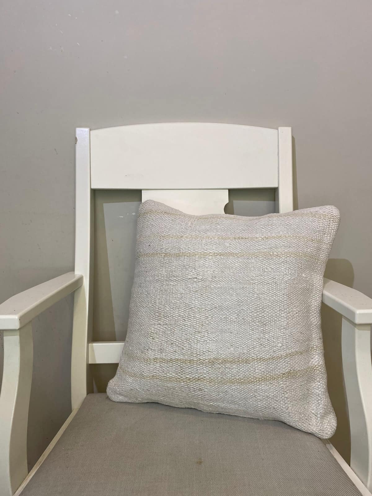 Hand-Woven Pillowcase, vintage rug, Kilim, hand-knotted wool, size 45 × 45 cm, from Cappadocia