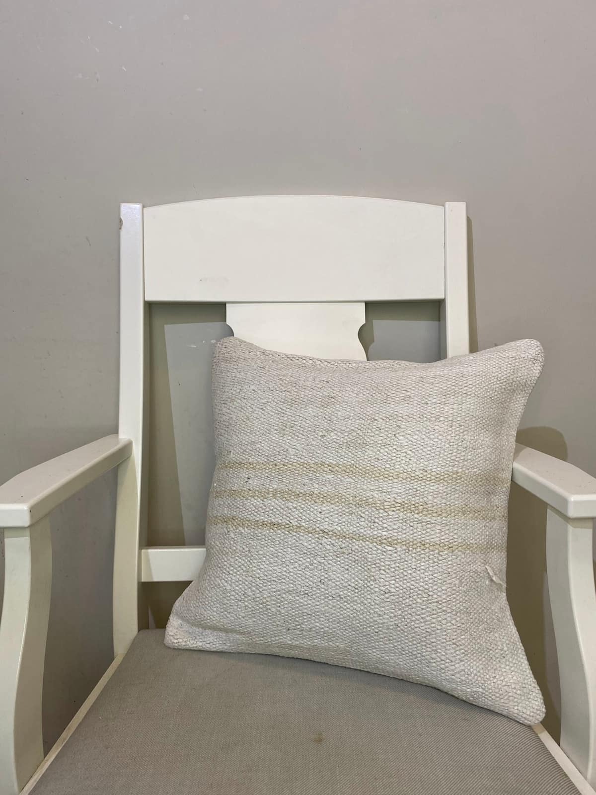 Hand-Woven Pillowcase, vintage rug, Kilim, hand-knotted wool & silk, size 45 × 45 cm, from Konya