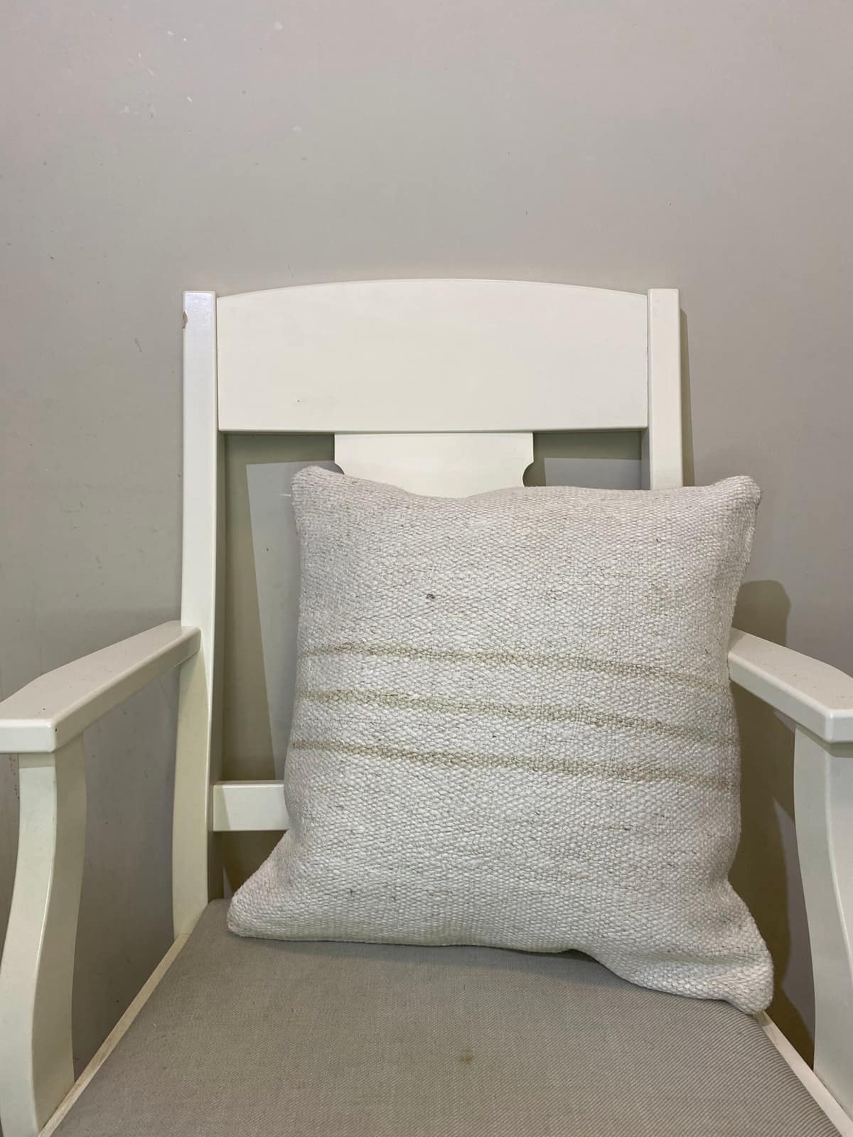 Hand-Woven Pillowcase, vintage rug, Kilim, hand-knotted wool & cotton, size 45 × 45 cm, from Gördes