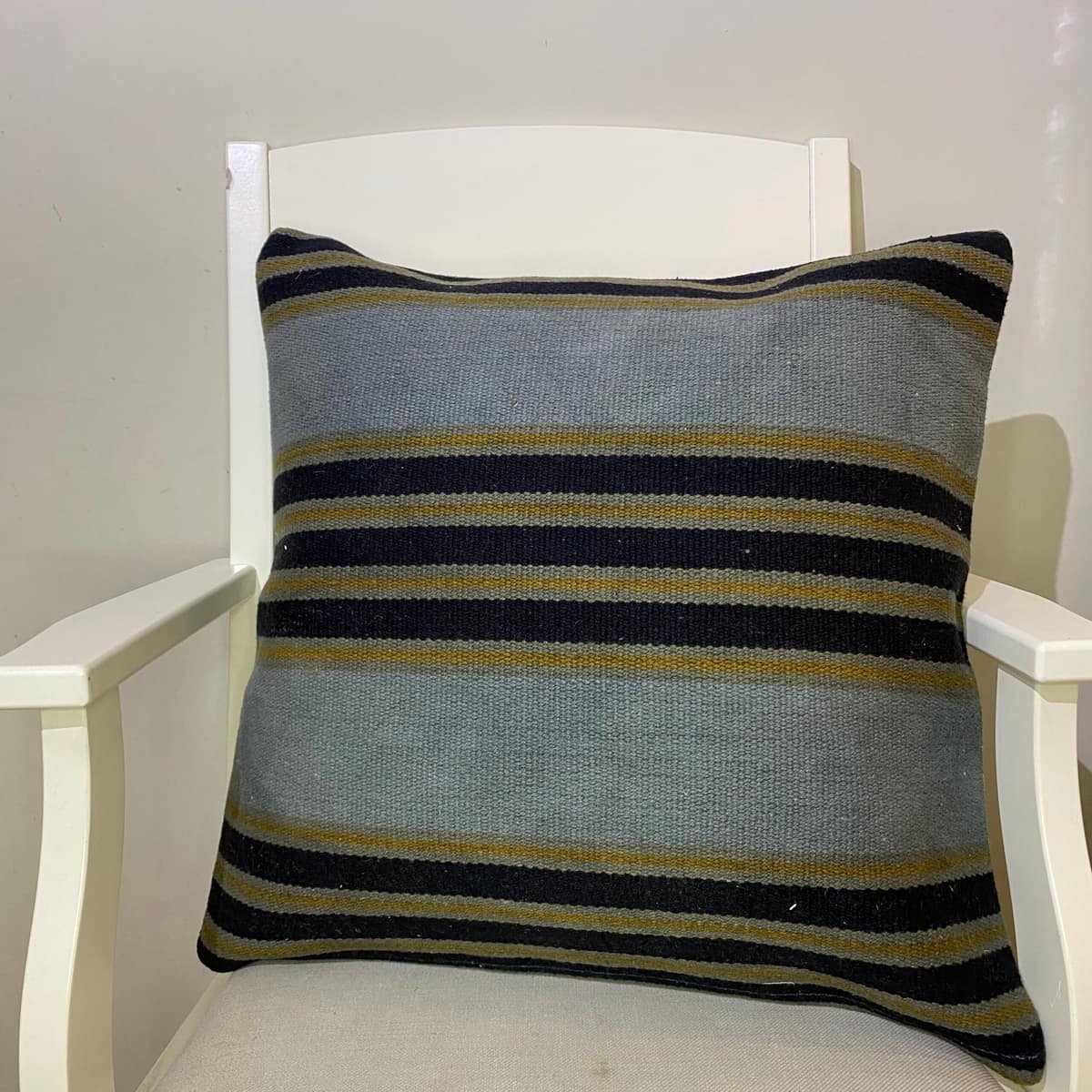 Hand-Woven Pillowcase, vintage rug, Kilim, hand-knotted wool & cotton, size 50 × 50 cm, from Antalya
