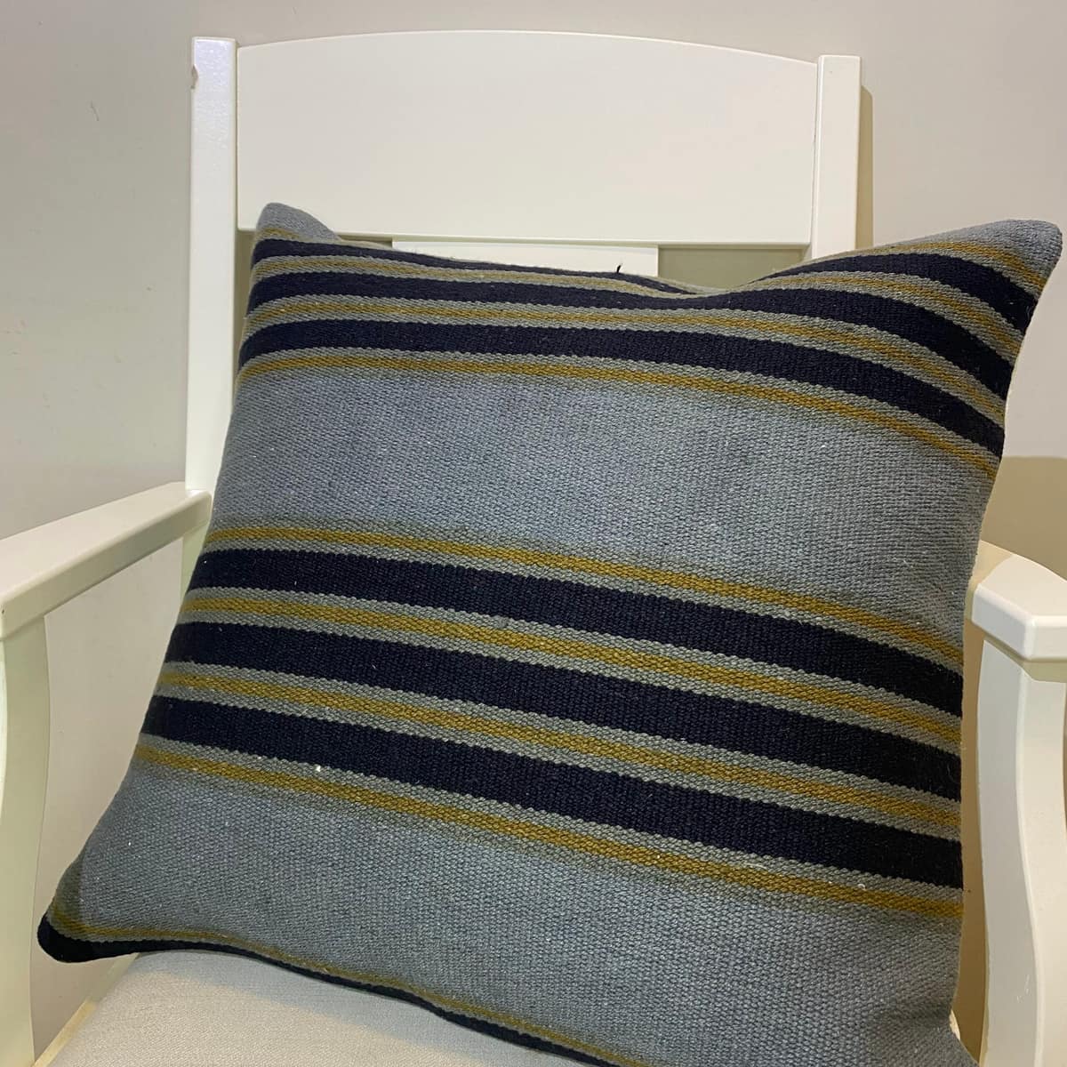 Hand-Woven Pillowcase, vintage rug, Kilim, hand-knotted wool, cotton & silk, size 50 × 50 cm, from Sivas