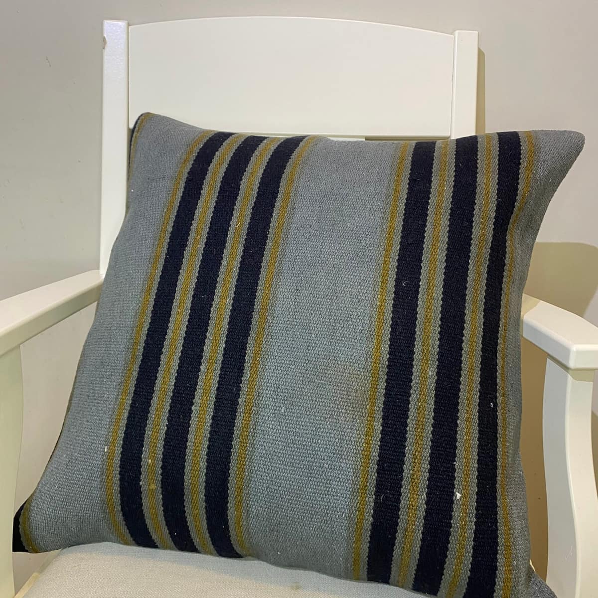 Hand-Woven Pillowcase, vintage rug, Kilim, hand-knotted wool, size 50 × 50 cm, from Oushak