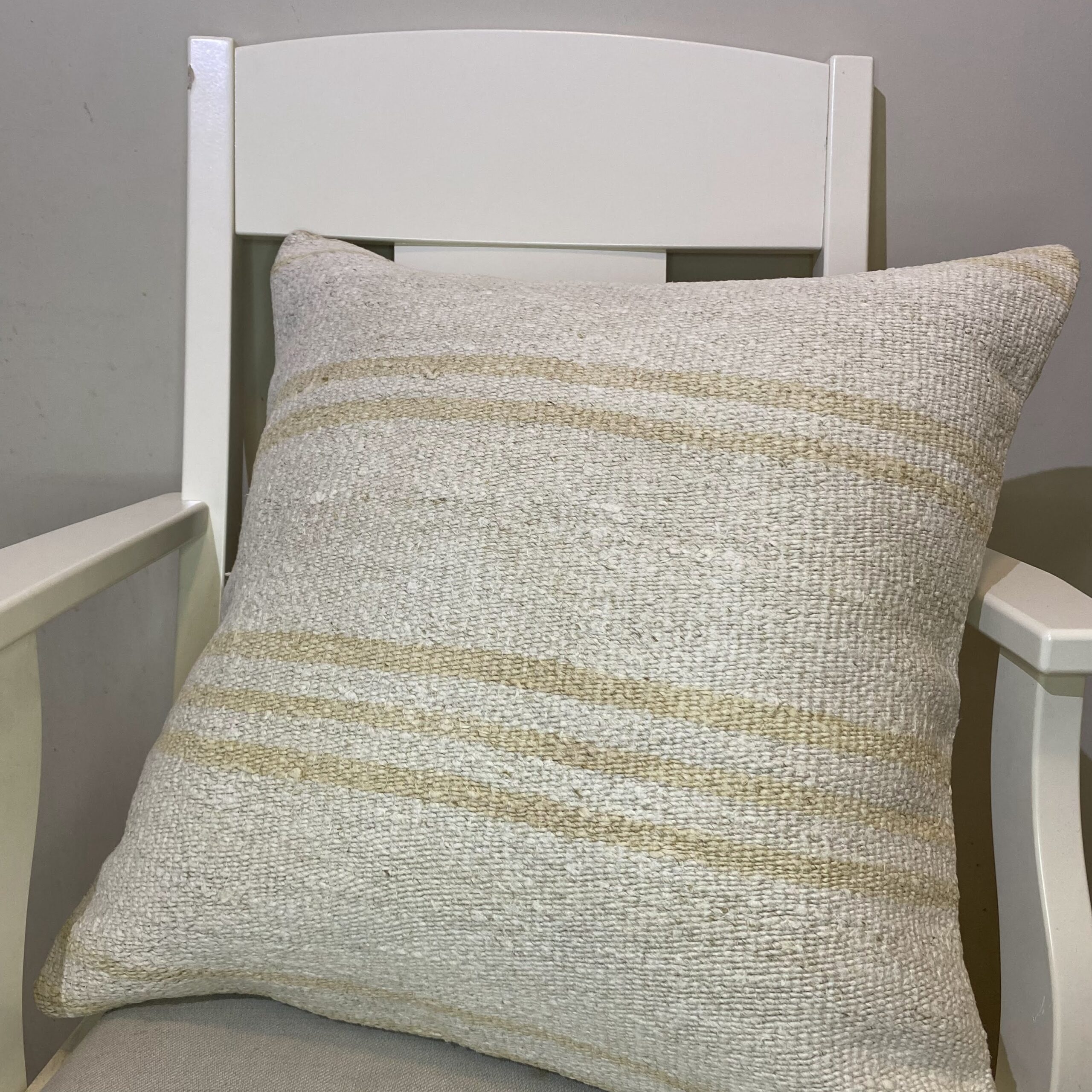 Hand-Woven Pillowcase, vintage rug, Kilim, hand-knotted wool, size 50 × 50 cm, from Hereke