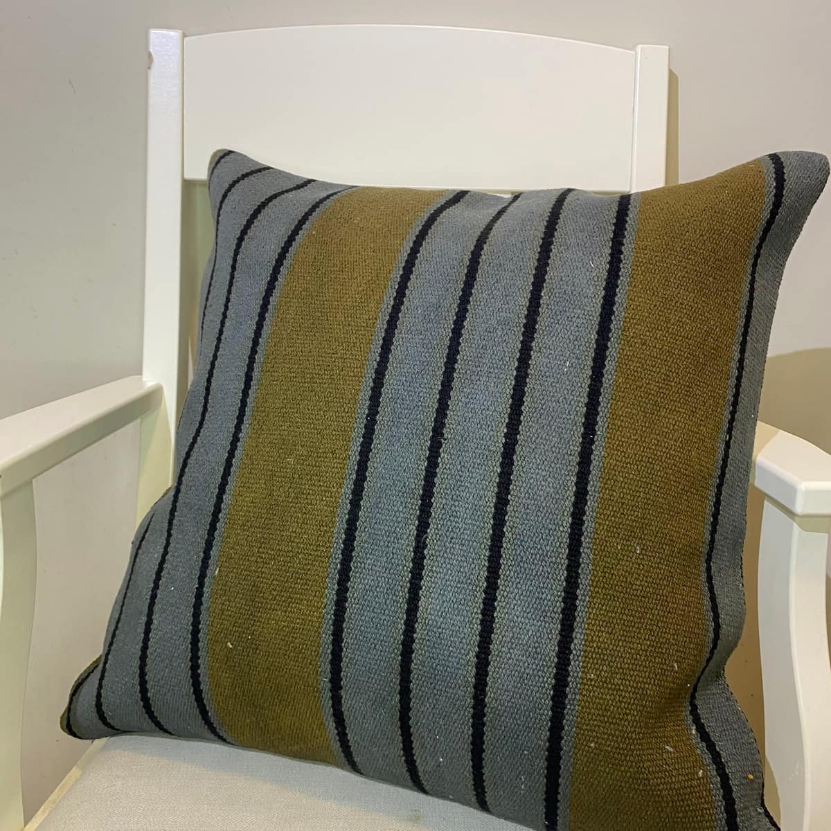 Hand-Woven Pillowcase, vintage rug, Kilim, hand-knotted wool, cotton & silk, size 50 × 50 cm, from Isparta