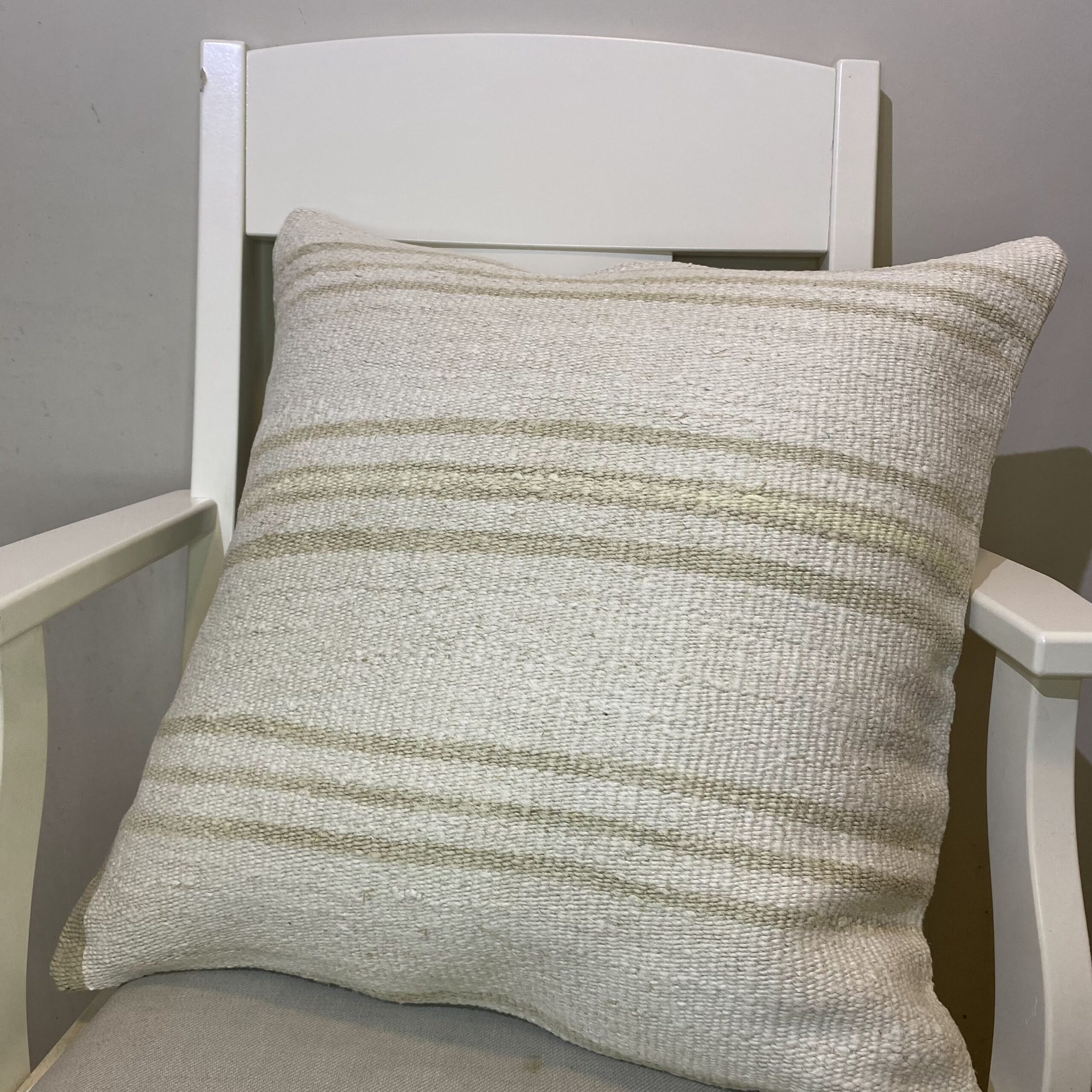 Handwoven Pillowcase, vintage rug, Kilim, hand-knotted silk, size 50 × 50 cm, from Van