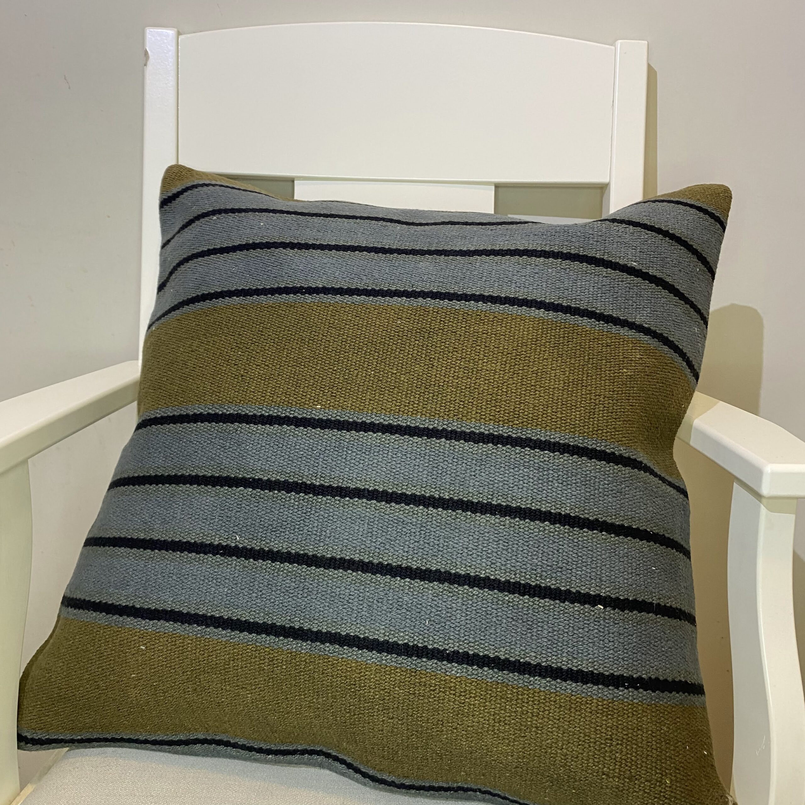 Hand-Woven Pillowcase, vintage rug, Kilim, hand-knotted cotton, size 50 × 50 cm, from Van