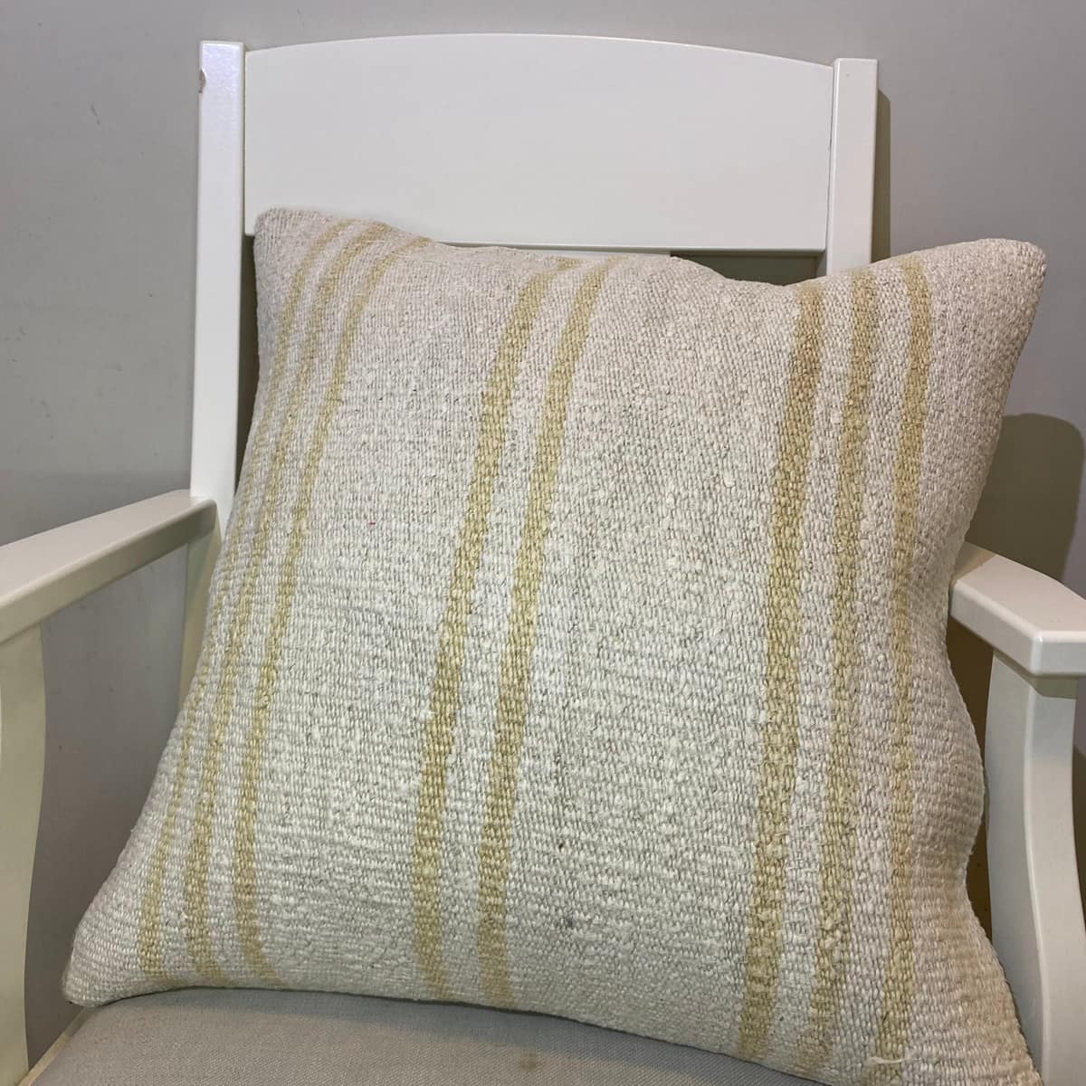 Hand-Woven Pillowcase, vintage rug, Kilim, hand-knotted wool, size 50 × 50 cm, from Gaziantep