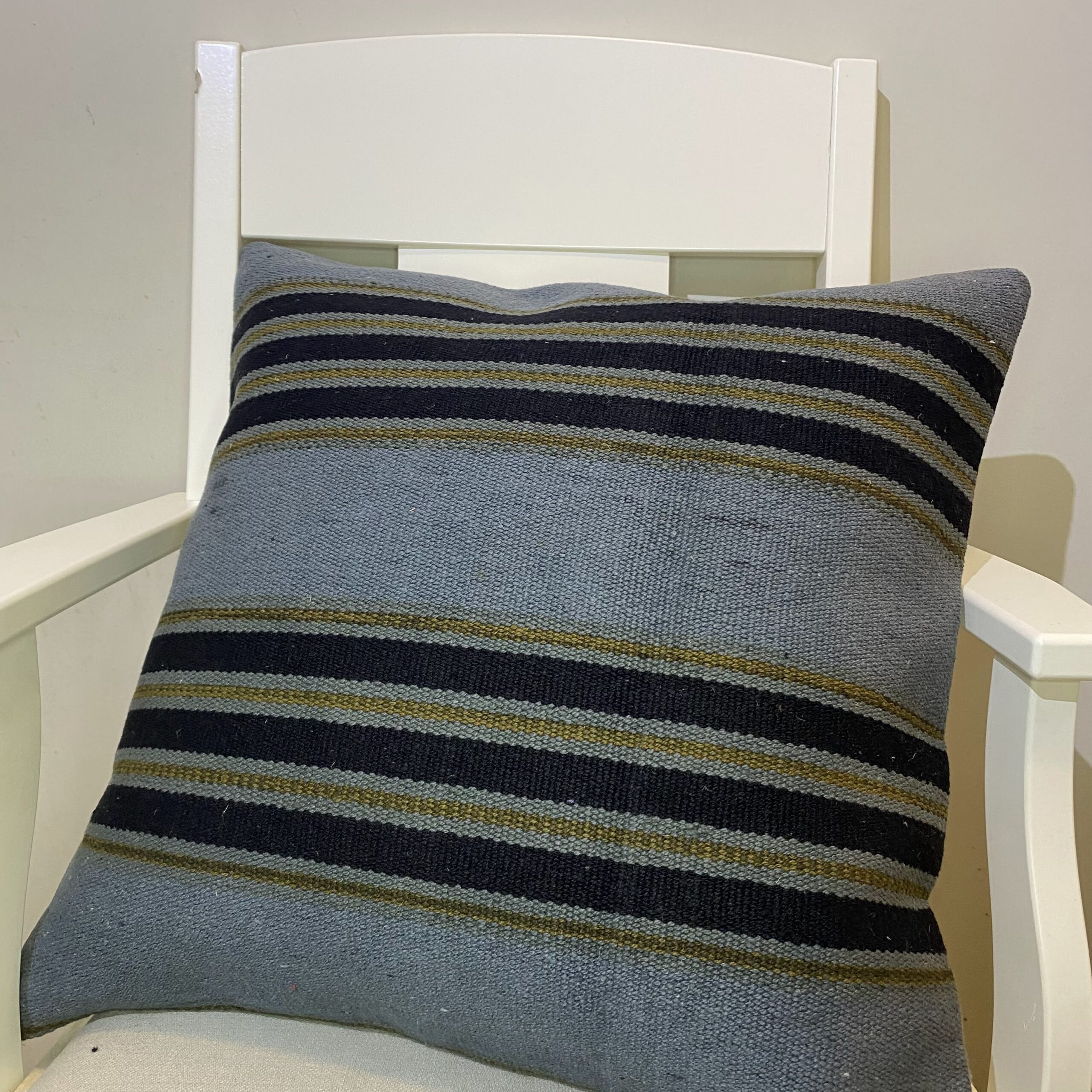 Hand-Woven Pillowcase, vintage rug, Kilim, hand-knotted cotton, size 50 × 50 cm, from Cappadocia