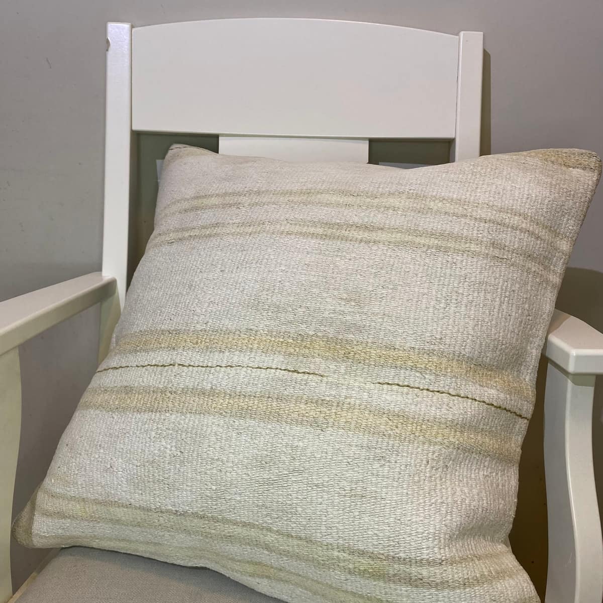 Hand-Woven Pillowcase, vintage rug, Kilim, hand-knotted cotton, size 50 × 50 cm, from Bergama