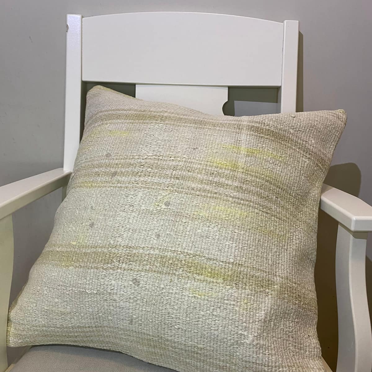 Handwoven Pillowcase, vintage rug, Kilim, hand-knotted wool, size 50 × 50 cm, from Kars