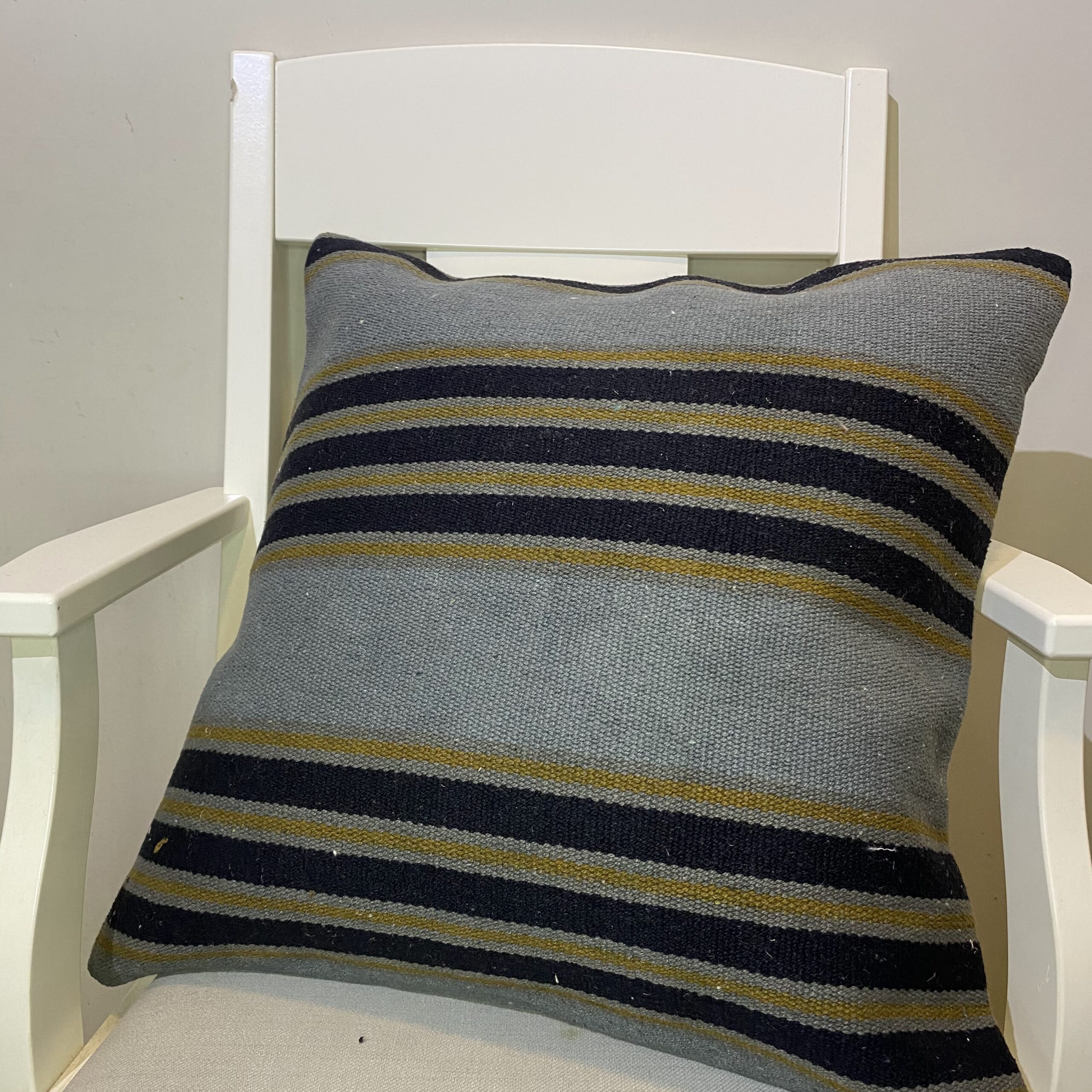 Hand-Woven Pillowcase, vintage rug, Kilim, hand-knotted wool, size 50 × 50 cm, from Van