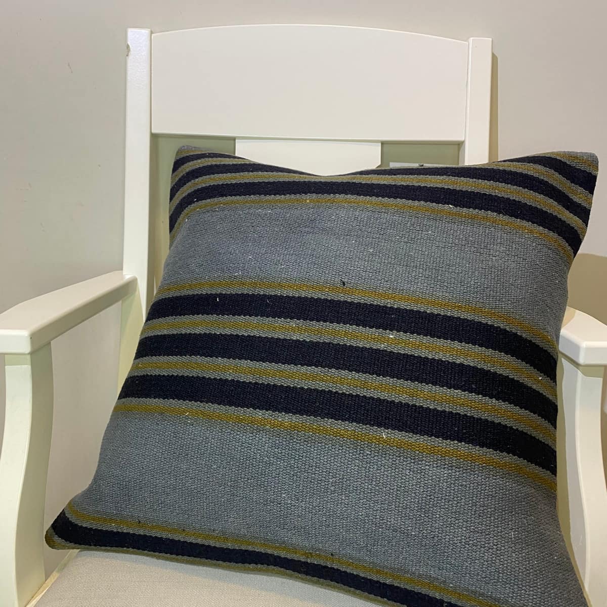 Hand-Woven Pillowcase, vintage rug, Kilim, hand-knotted wool & cotton, size 50 × 50 cm, from Bursa