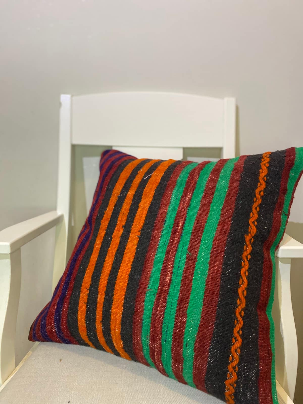 Hand-Woven Pillowcase, vintage rug, Kilim, hand-knotted wool, size 50 × 50 cm, from Yahyalı