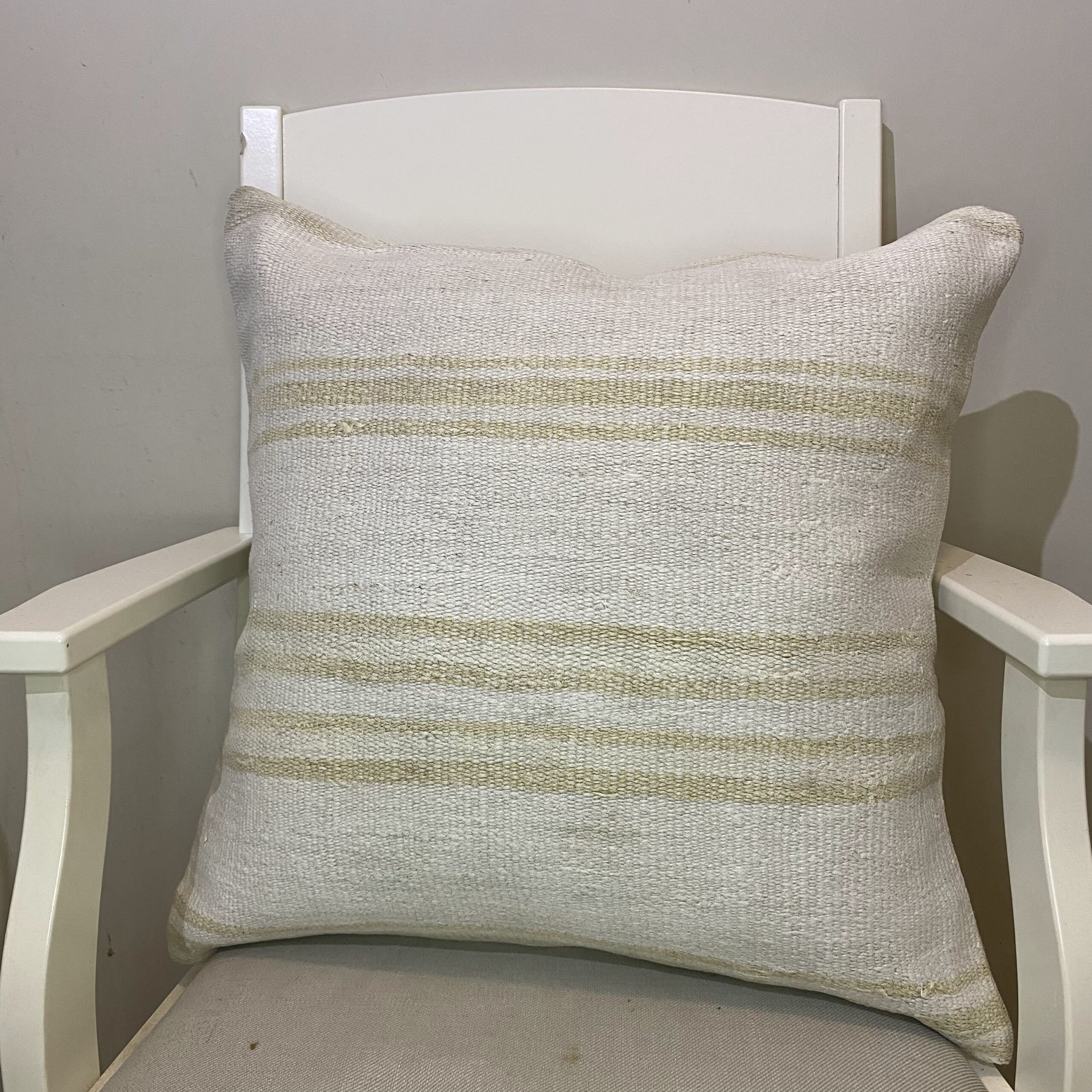 Handwoven Pillowcase, vintage rug, Kilim, hand-knotted wool & silk, size 50 × 50 cm, from Van