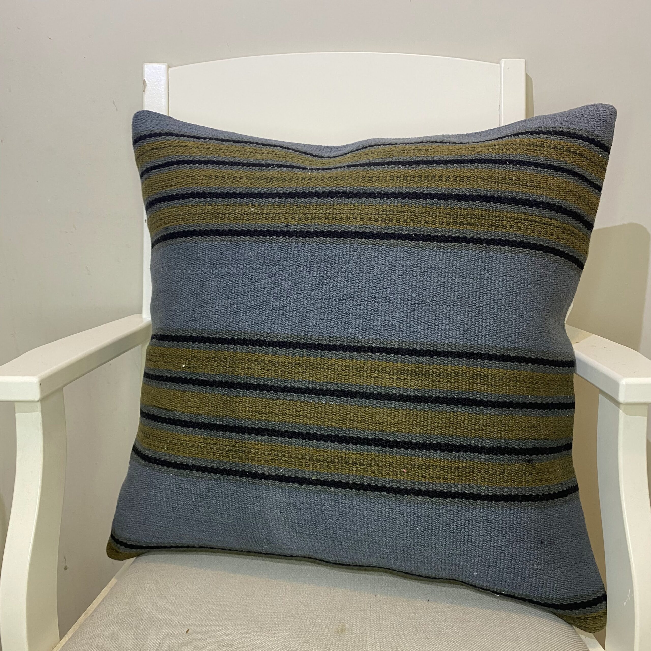 Handwoven Pillowcase, vintage rug, Kilim, hand-knotted wool & silk, size 50 × 50 cm, from Bursa