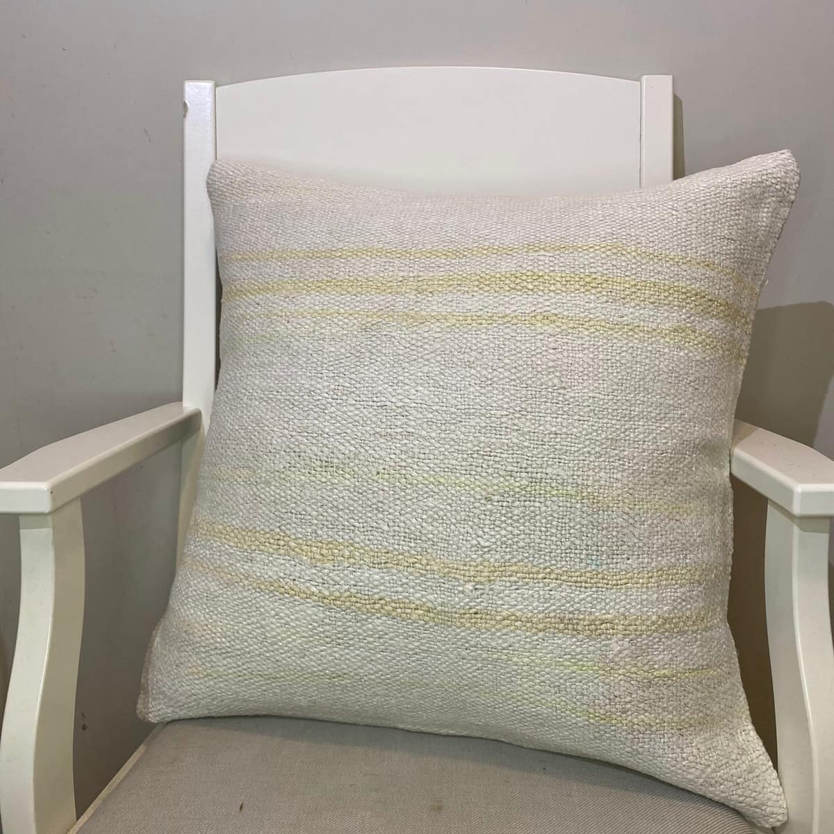 Hand-Woven Pillowcase, vintage rug, Kilim, hand-knotted silk, size 50 × 50 cm, from Ladik