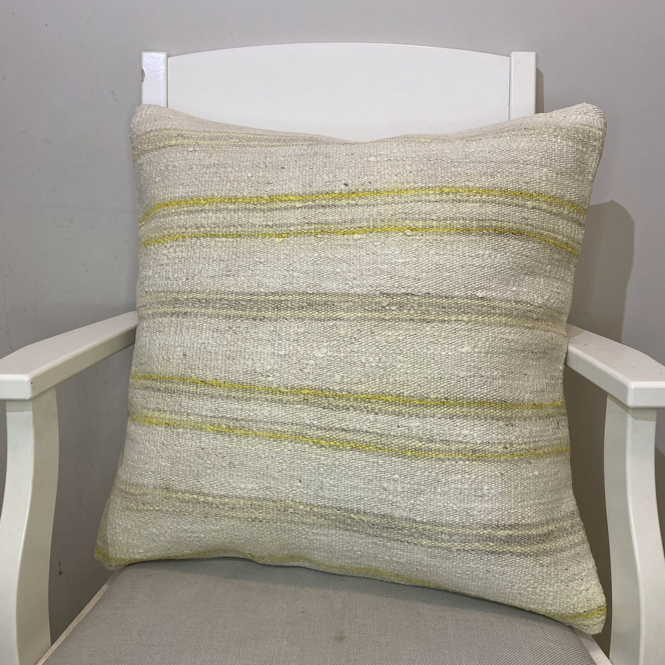 Hand-Woven Pillowcase, vintage rug, Kilim, hand-knotted silk, size 50 × 50 cm, from Antalya