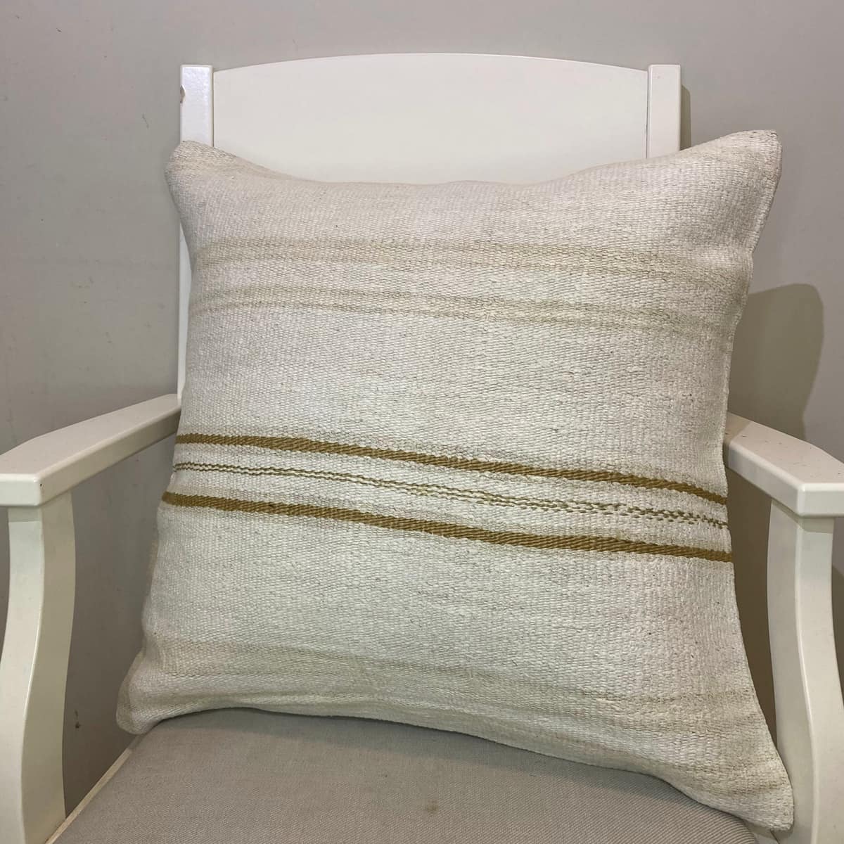 Hand-Woven Pillowcase, vintage rug, Kilim, hand-knotted wool, size 50 × 50 cm, from Isparta