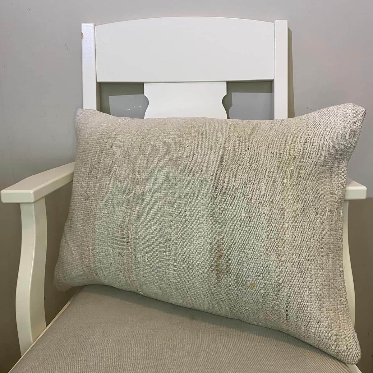 Hand-Woven Pillowcase, vintage rug, Kilim, hand-knotted wool, cotton & silk, size 40 × 60 cm, from Bergama