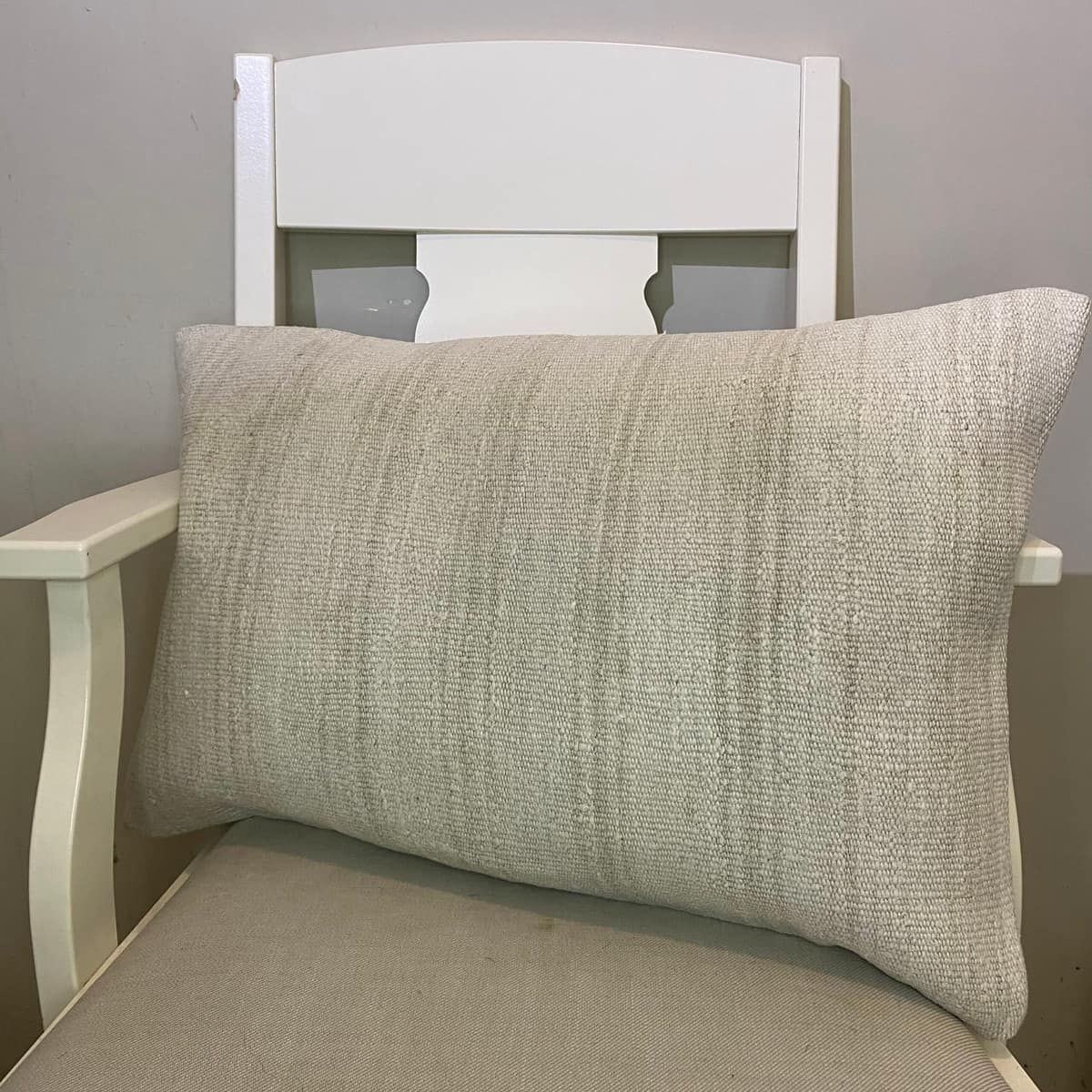 Hand-Woven Pillowcase, vintage rug, Kilim, hand-knotted wool & cotton, size 40 × 60 cm, from Milas