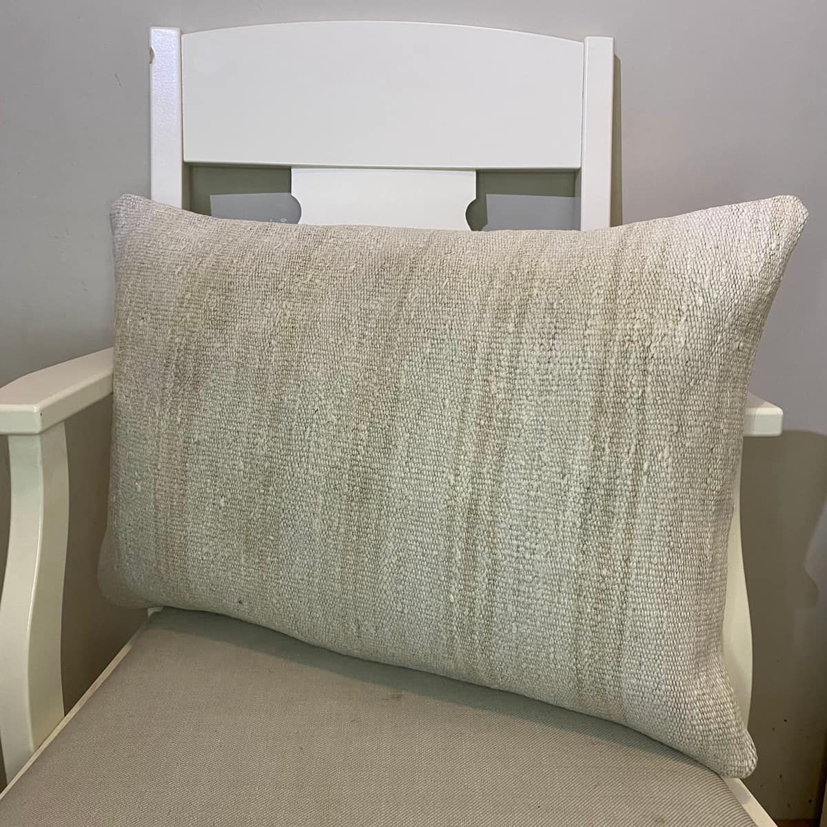 Hand-Woven Pillowcase, vintage rug, Kilim, hand-knotted wool, cotton & silk, size 40 × 60 cm, from Gördes