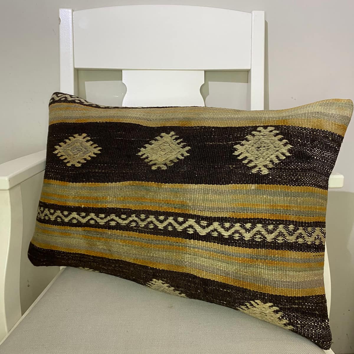 Hand-Woven Pillowcase, vintage rug, Kilim, hand-knotted wool, size 40 × 60 cm, from Kayseri