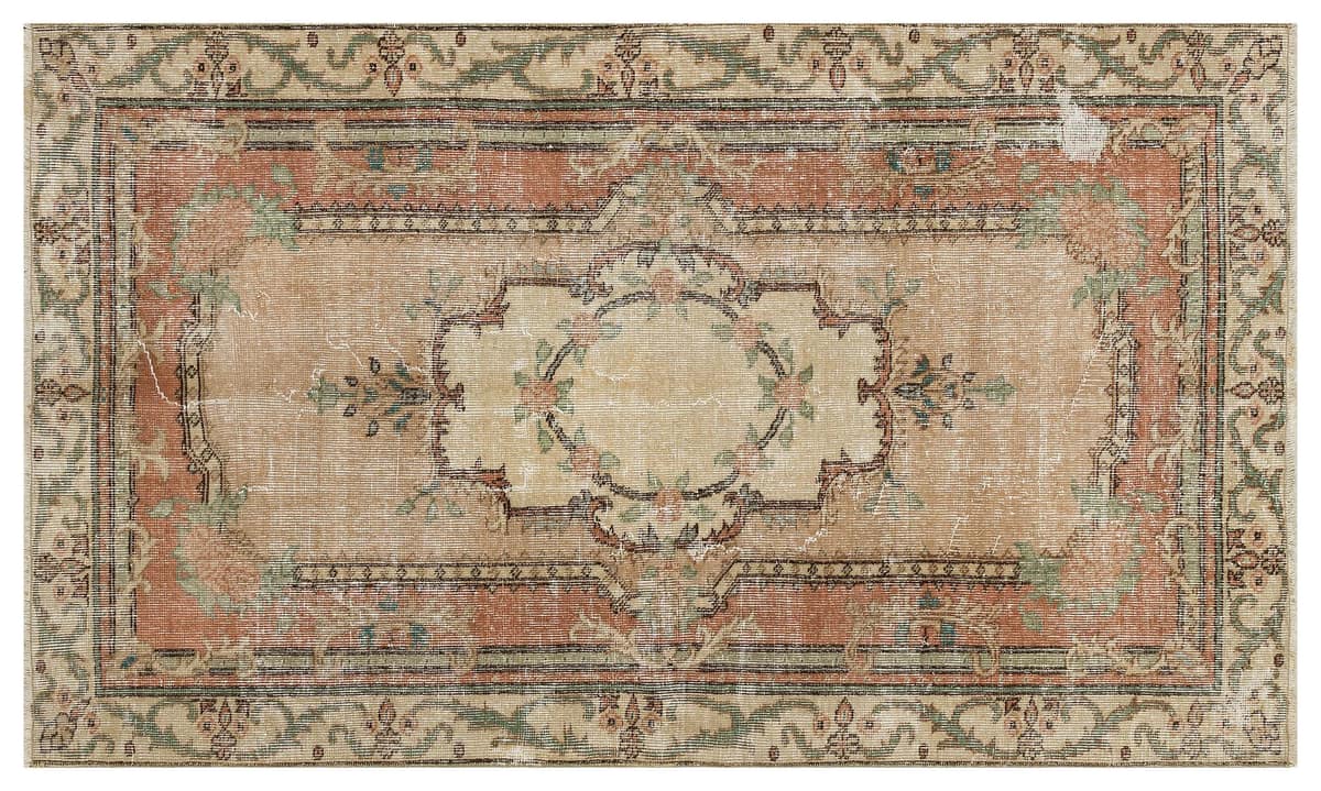 Hand-Woven Vintage Distressed Rug — detail view 3, handmade vintage rug