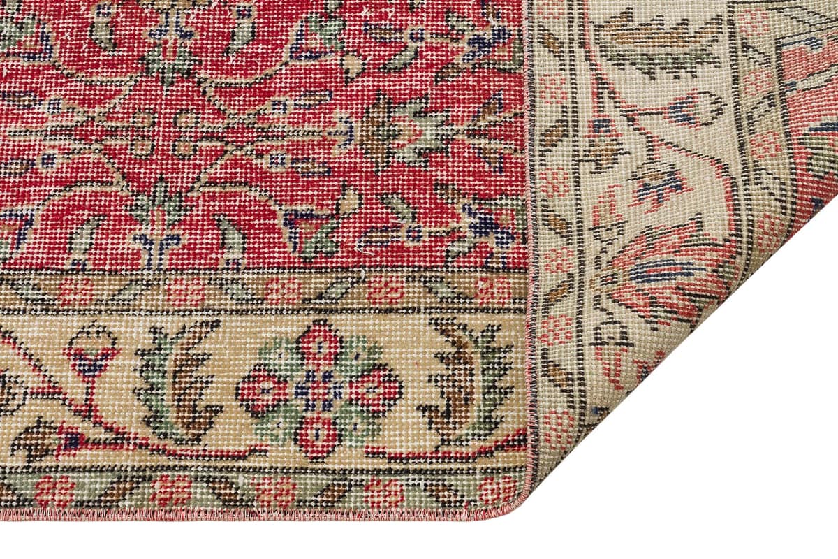 Hand-Woven Vintage Distressed Rug — detail view 4, handmade vintage rug
