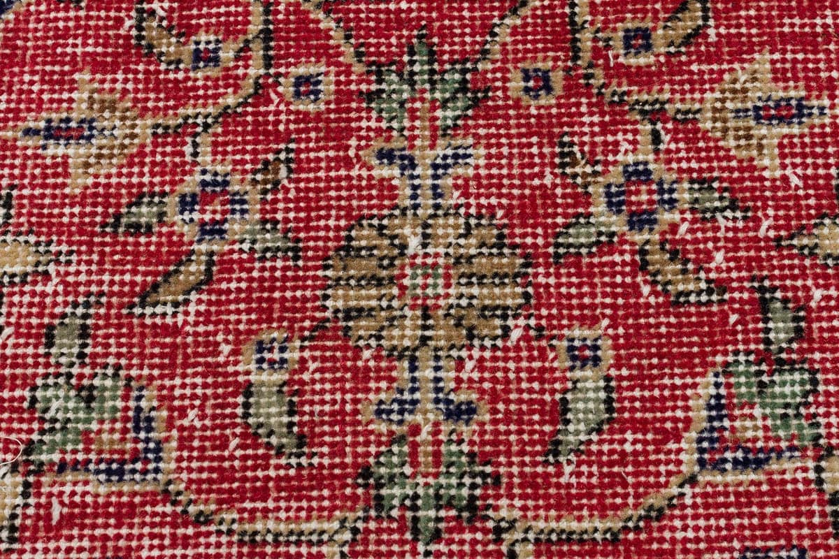 Hand-Woven Vintage Distressed Rug — detail view 5, handmade vintage rug
