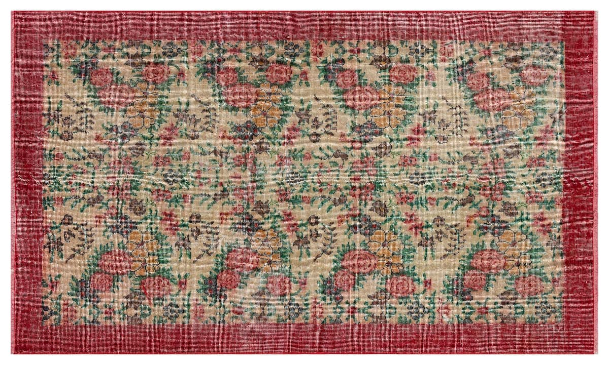 Hand-Woven Vintage Distressed Rug — detail view 3, handmade vintage rug