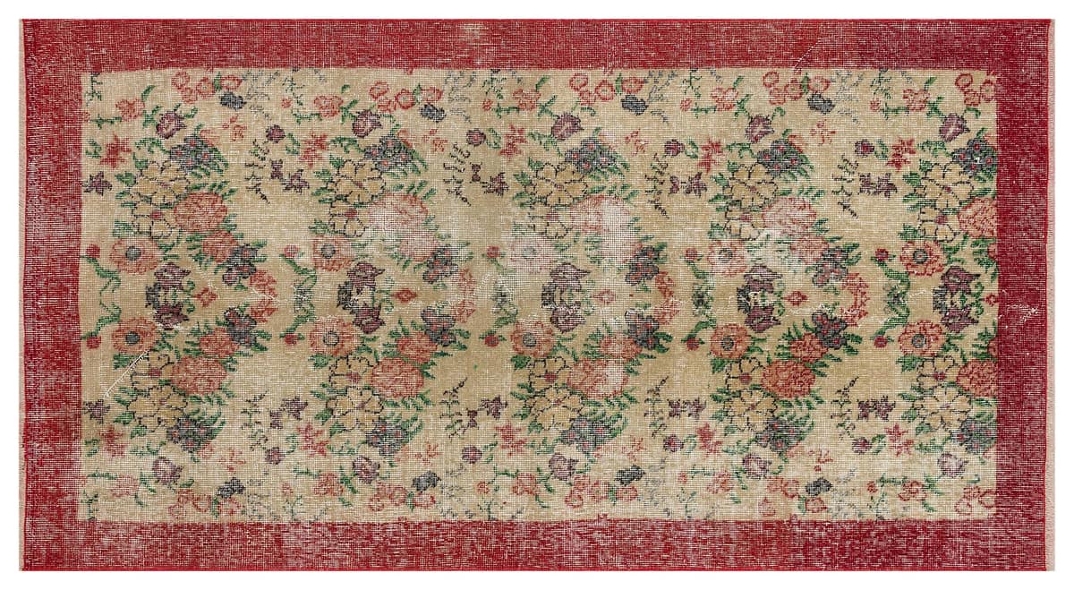Unique Vintage Distressed Rug — detail view 3, handmade vintage rug