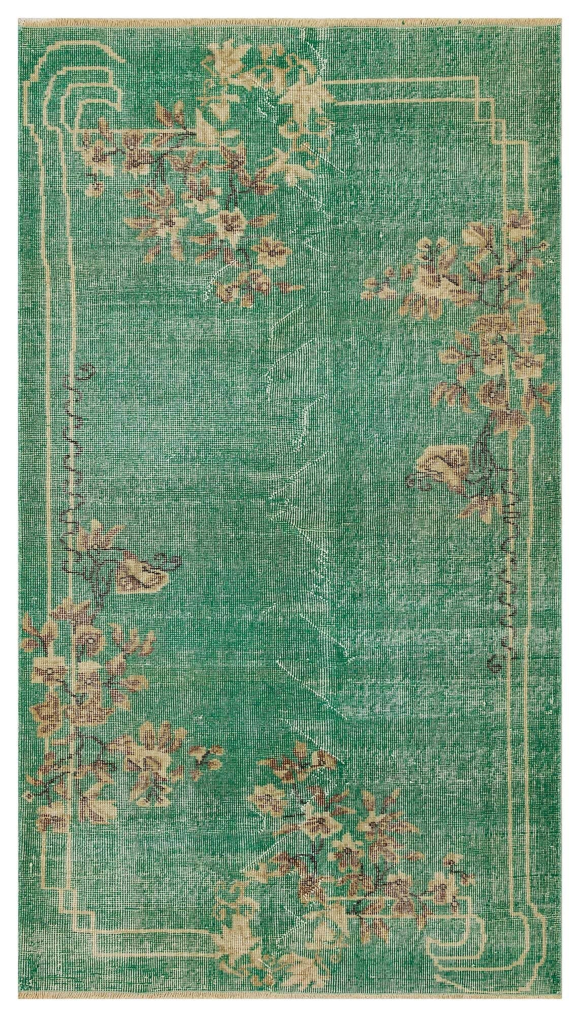 Unique Vintage Distressed Rug — detail view 2, handmade vintage rug