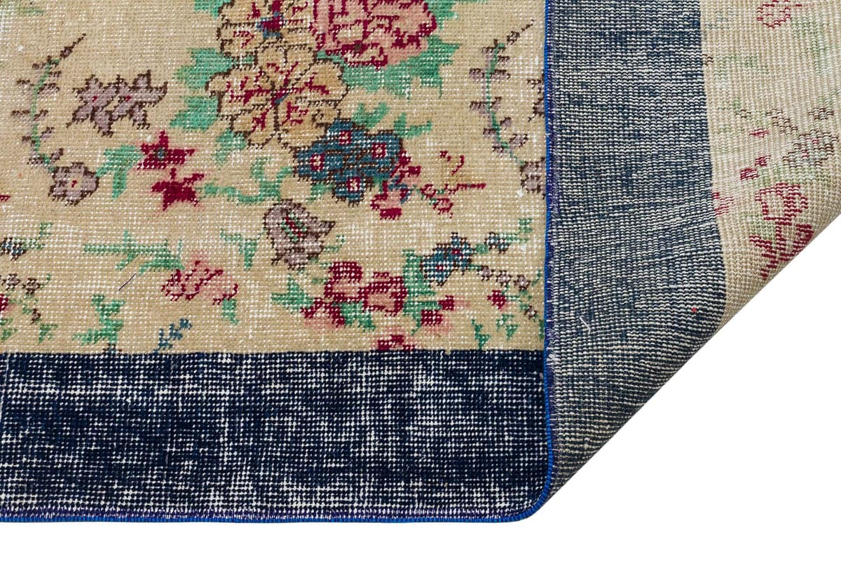 Handwoven Vintage Distressed Rug — detail view 2, handmade vintage rug