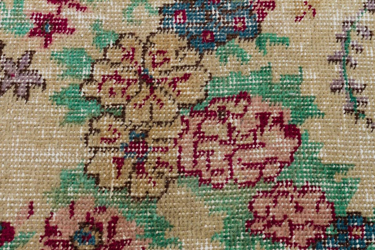 Handwoven Vintage Distressed Rug — detail view 3, handmade vintage rug