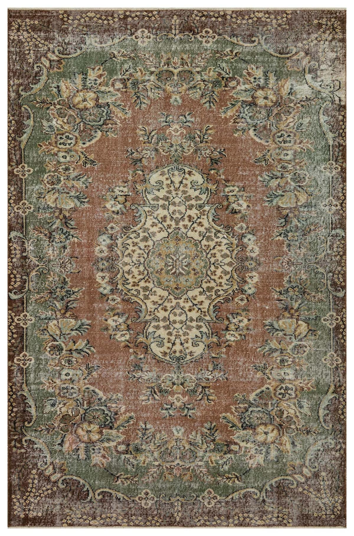 Handwoven Vintage Distressed Rug — detail view 2, handmade vintage rug