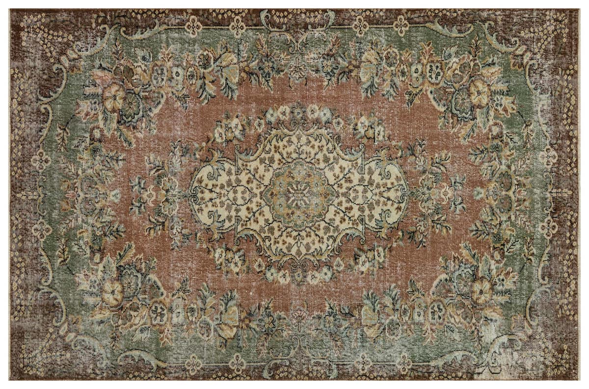 Handwoven Vintage Distressed Rug — detail view 3, handmade vintage rug
