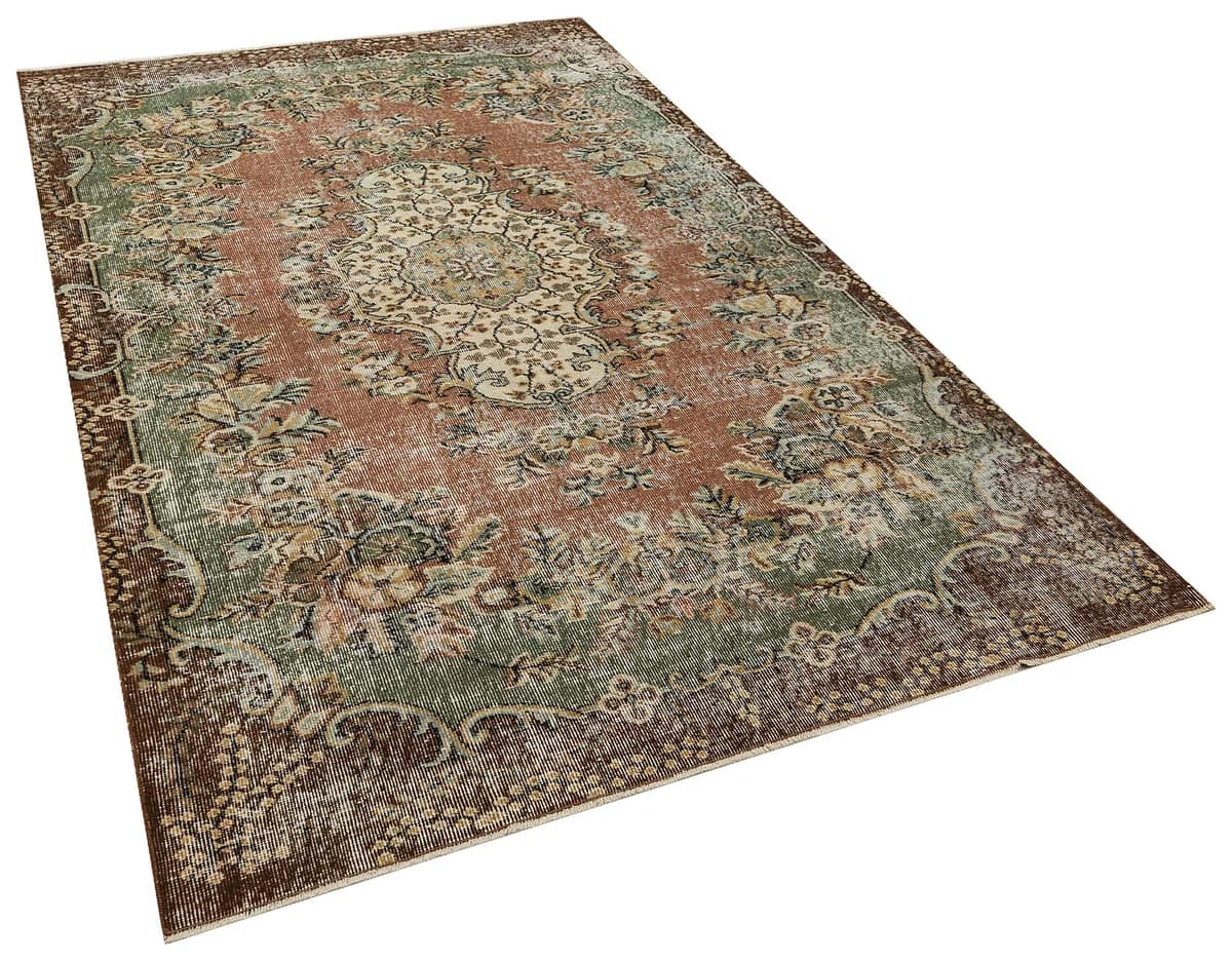 Handwoven Vintage Distressed Rug, vintage rug, Handmade, hand-knotted cotton, size 170 × 255 cm, from Cappadocia
