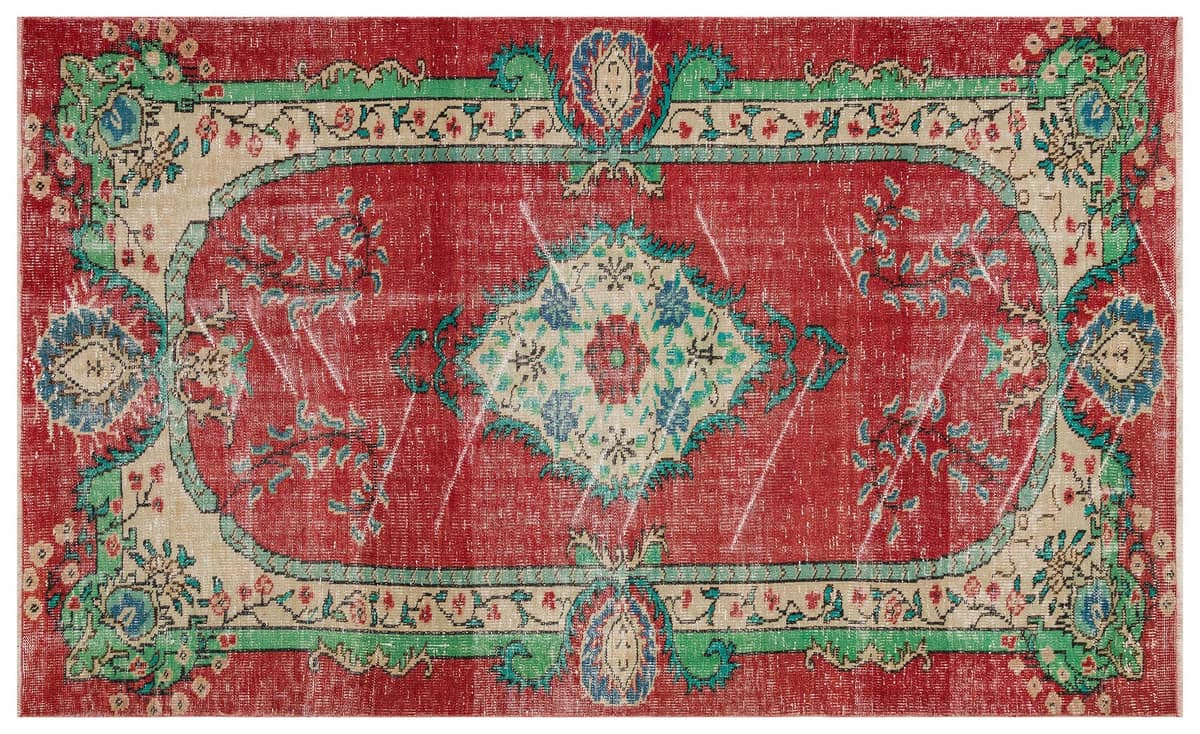 Unique Vintage Distressed Rug — detail view 3, handmade vintage rug