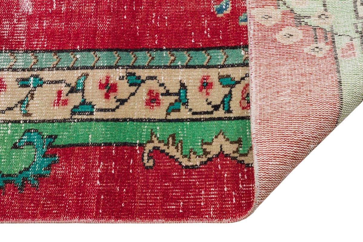 Unique Vintage Distressed Rug — detail view 4, handmade vintage rug