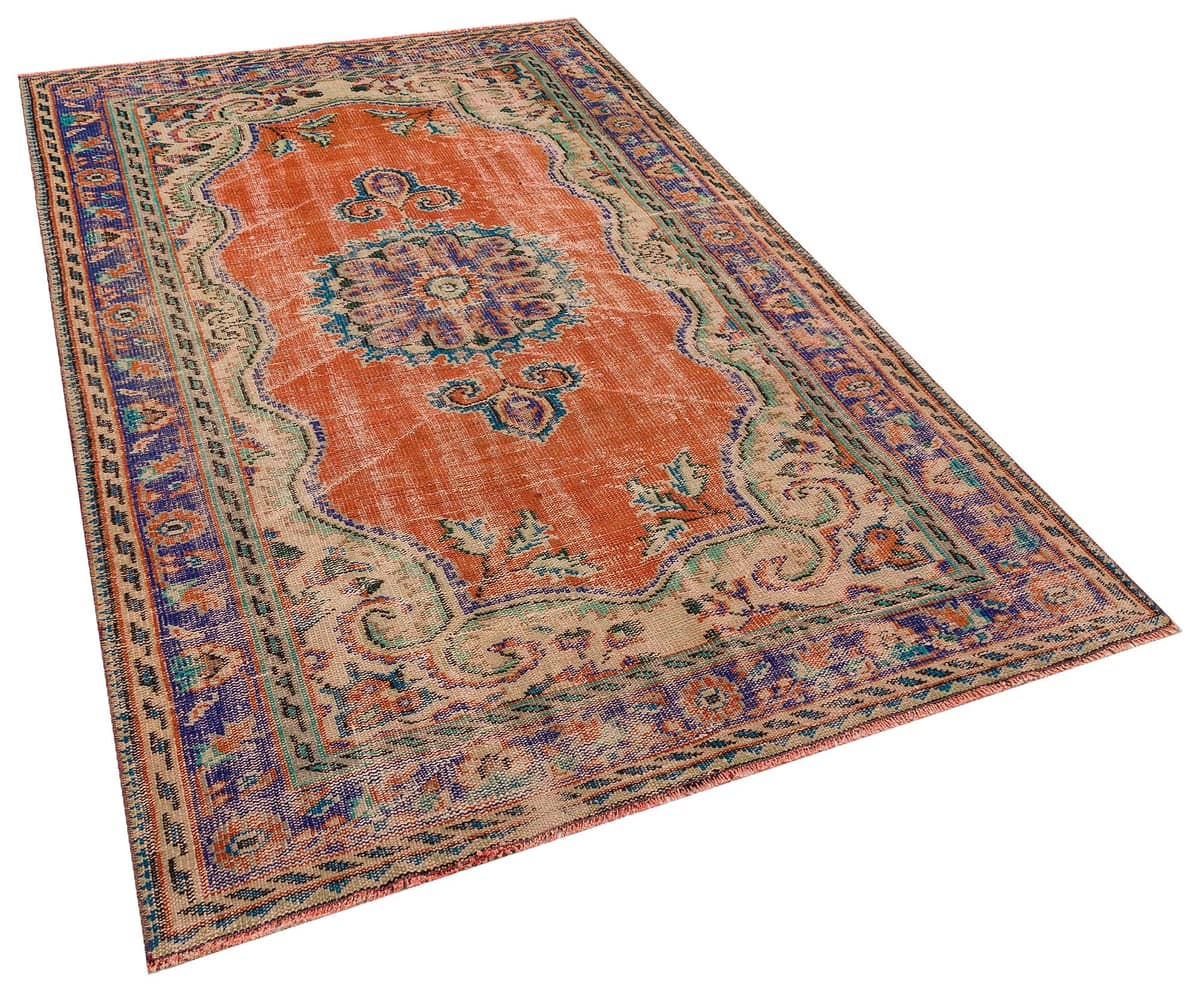 Handwoven Vintage Distressed Rug, vintage rug, Handmade, hand-knotted silk, size 154 × 236 cm, from Isparta
