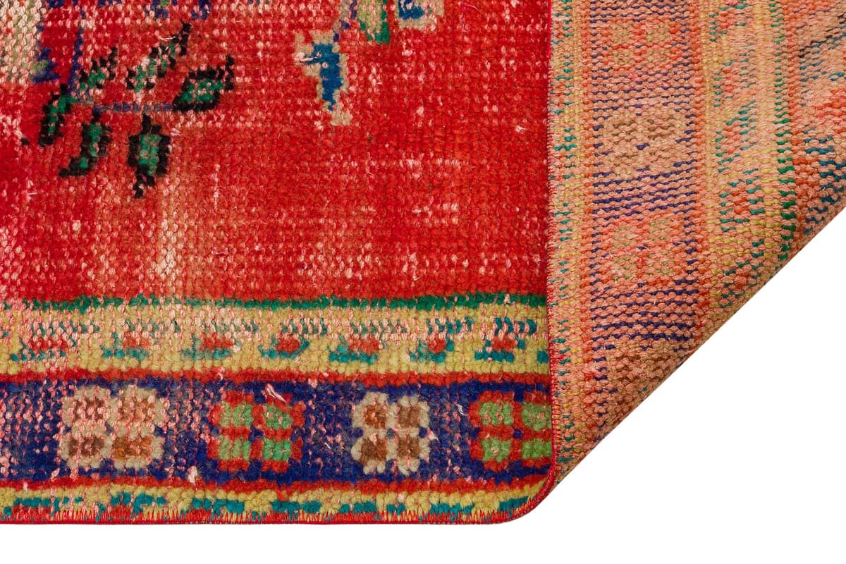 Unique Vintage Distressed Rug — detail view 4, handmade vintage rug