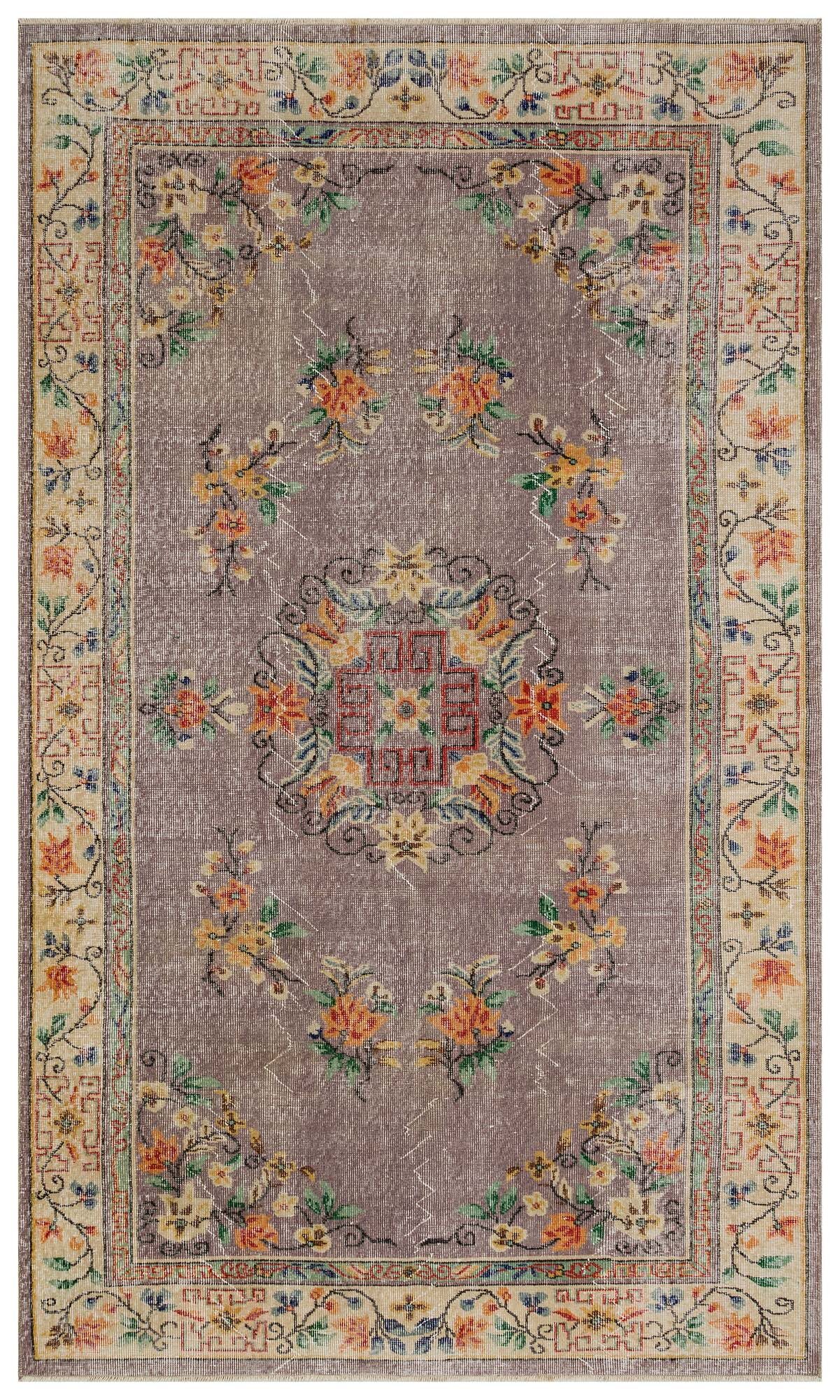 Handmade Vintage Distressed Rug — detail view 2, handmade vintage rug