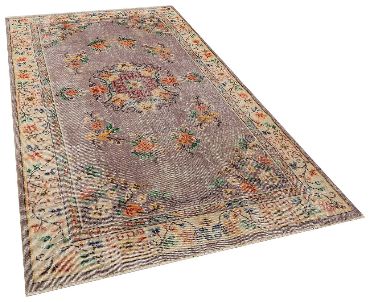 Handmade Vintage Distressed Rug, vintage rug, Handmade, hand-knotted wool & cotton, size 166 × 276 cm, from Kars