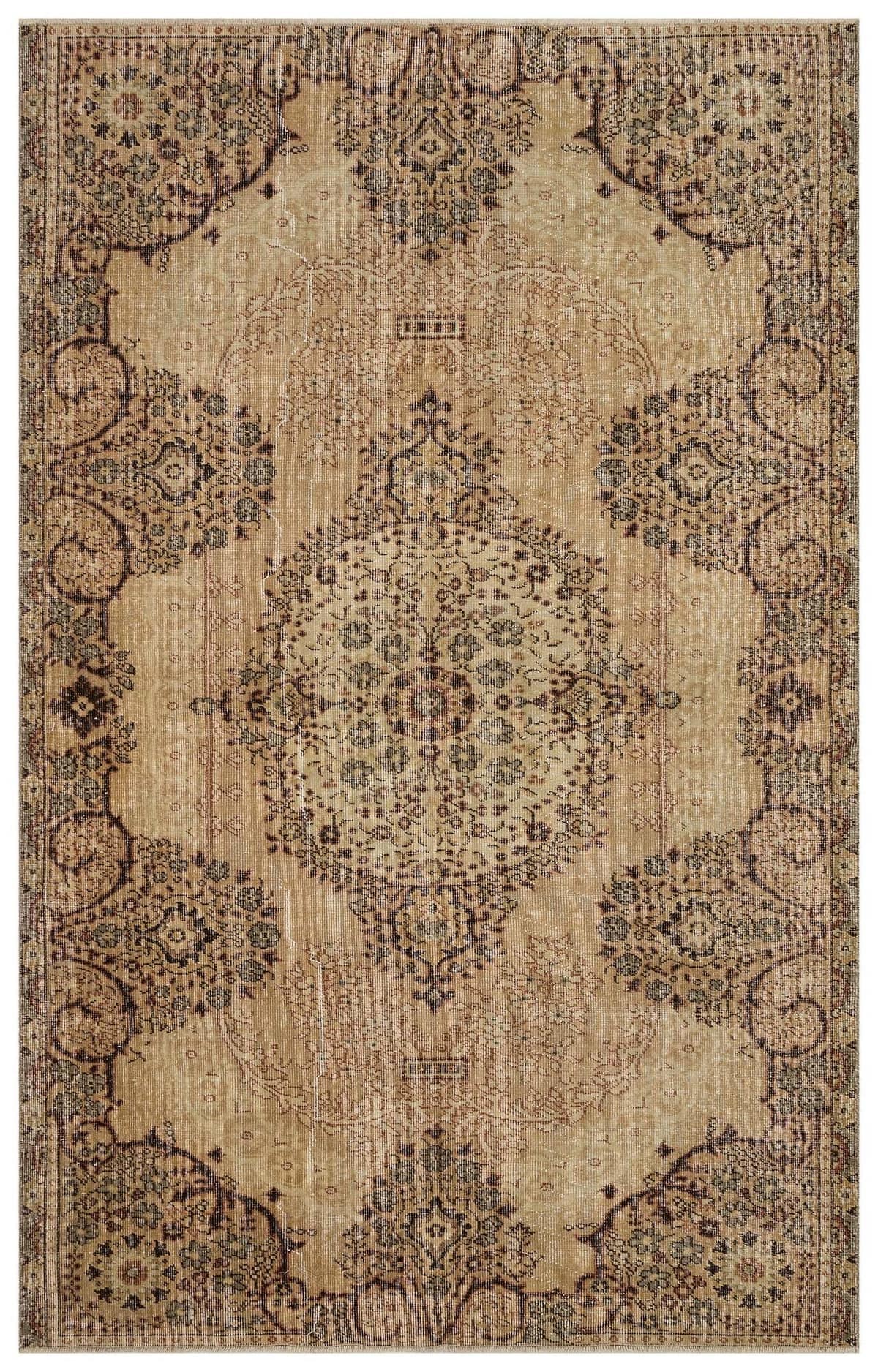Handwoven Vintage Distressed Rug — detail view 2, handmade vintage rug